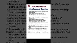 Class 11 Economics Mid Term Paper 2025 | Most Repeated Questions from Previous Years