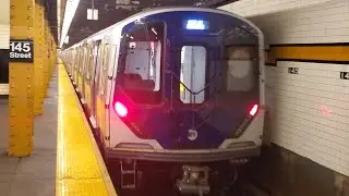 Not In Service R211 Train Via The (B) And (D) Lines Leaving 145th Street