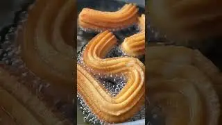 CRISPY CHURROS + Chocolate Dip?! 😱 Street-Style Magic! 🌮🍫 #aicapsule