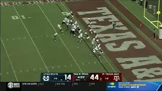 Utah State touchdown against Texas A&M from Bryson Barnes to Miles Davis
