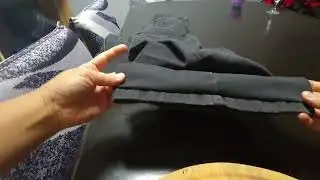 Jeans hemming without cutting