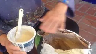 Mixing Tile Adhesive for Mosaics