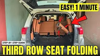 Innova Crysta 2026 How to do last row seat folding | Third Row Space | Innova Crysta 2025