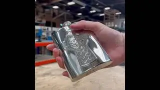 See the Craftsmanship Behind Celtic Cross Embossed Pewter Kidney Flask