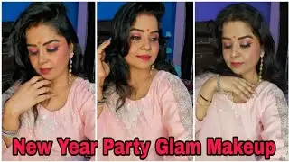 No filter makeup look/ New Year Party Makeup, Housewife Glam Look at Home#newyear #makeup look 