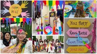 HOLI THEME KITTY PARTY || HOLI THEME DECORATION IDEA #holispecial #themedecoration #holitheme #masti