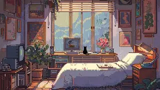 Pixel Rain on Window | Relaxing Sounds for Deep Sleep & Stress Relief | Calm Pixel Art Rainy Night