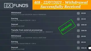 EXFUNDS - Best Passive Income Platform ( 40$ Withdrawal Proof )