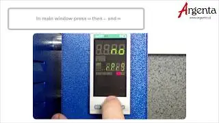 Programming of the temperature controller in APE800 burnout furnace