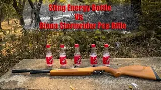 Sting energy bottle vs Diana Stormrider PCP Air rifle