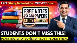 MHT-CET 2026 FREE Study Material 📚 | Notes + Previous Papers + Smart Preparation Plan | Sovind sir
