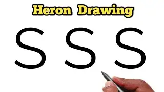 How to Draw a Heron Bird Using Letter S | Easy Step by Step Drawing