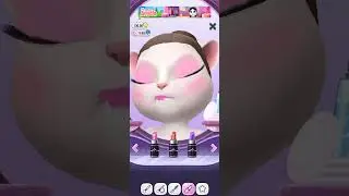 my angel is doing mekup❤#gaming#games#mytalkingangel