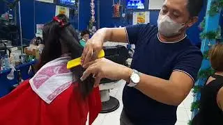 long undercut with curtain bangs Toto barber version 💖💖💖