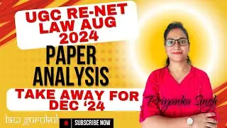 UGC NET LAW Re- Exam 2024 Paper Analysis I Preparation For December 2024