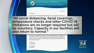 Exclusive: CBS4's Ted Scouten Given Tour Of Fort Lauderdale City Hall Where COVID Restrictions Have