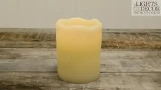 Real Wax LED Pillar Candle with faux drips