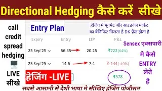 Call credit spread Hedging | hedging kese karte hai | trading kese kare #optionstradinglivehejing