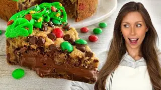 The Best Christmas Nutella Cookie Pie 🎄