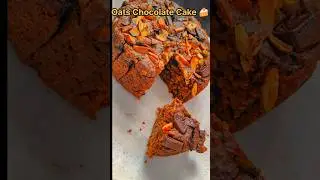 Healthy Oats Chocolate Cake 🎂 #cake #healthylifestyle #oatscake #food #cooking #shortsviral #shorts