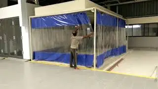 Paint booth Curtains, Car Wash Bay area screen,industrial partition dividers