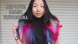 Rainbow Nebula Dip Dye Hair Tutorial | pink, purple, blue