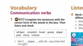 eyes open 3 Communication verbs 7 сынып unit 2