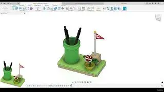 3D Printed Super Mario Stationary Holder In Fusion 360 || Autodesk Fusion 360 Training Tutorial 89
