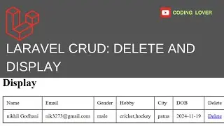 Laravel Tutorial: Display & Delete Data with HTML Inputs