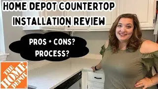 Home Depot Countertop Installation Review | Is it worth it?? | Quartz Countertop Kitchen Remodel