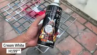 Как распылить кремовую краску Samurai Paint White H199**
