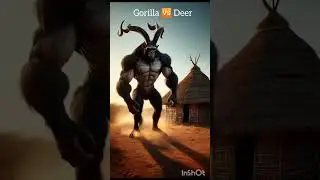 gorilla vs deer ai video trending