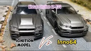 Ignition Model BNR34 VS Inno64 GTR-R34 Omori Factory Edition Comparison