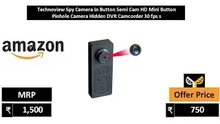 Technoview Spy Camera in Button Semi Cam HD Mini Button Pinhole Camera Hidden DVR Camcorder 30 fps s