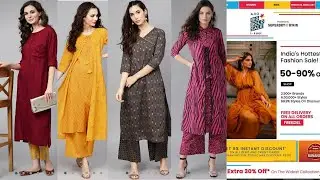 Ajio CASUAL/DAILY WEAR KURTA SET under ₹625|Big bold sale Live|AKS huge discount #shorts