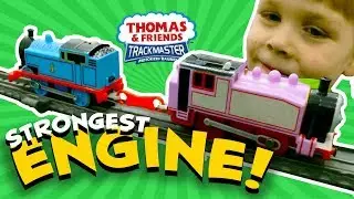 TrackMaster Strongest Train Engine Competition! RC Thomas tank against RC Percy on the Train Lab!
