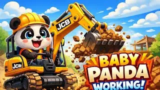 Baby Panda JCB Working 🐼🚜 | Cartoon Construction Fun for Kids | Part 1