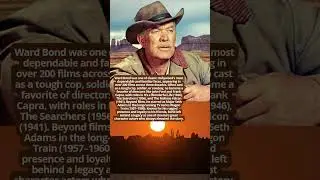Ward Bond Hollywoods Reliable Character Actor #hollywoodbuzz #history #western  #cowboys  #vintage