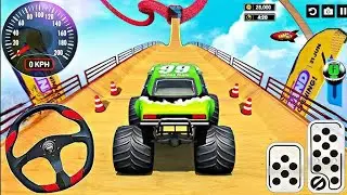 🔴Monster Truck Mega Ramp Impossible Drive in Game🔥 - Car Extreme Stunts GT Racing - Android Gameplay