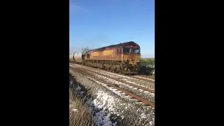 Train passion Passage et sifflet du train c&eacute;r&eacute;alier Euro Cargo Rail Class66 - 66033