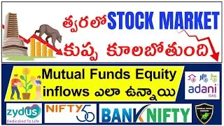 Stock markets త్వరలో కుప్పకూలుతాయి  ||Equity MF Inflows Drop||Adani Gas,ZYDUS||Nifty,Bank Nifty