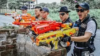 LTT Game Nerf War : Police Patrol Warriors SEAL X Nerf Guns Fight Inhuman Group Hunter Hot Weapon