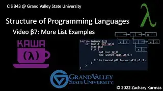 CIS 343 Video β7: More List Examples