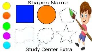 shapes Drawing for Kids | Learn 2D Shape's colour Paint Kids | Toddler Learning preschool Shapes