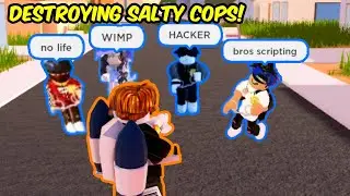 Destroying SALTY COPS that think I'm CHEATING... | Roblox Jailbreak