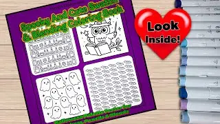 Colorists Will LOVE This Spooky Cute Halloween Swatch Book!  Perfect for Markers & Blending Practice