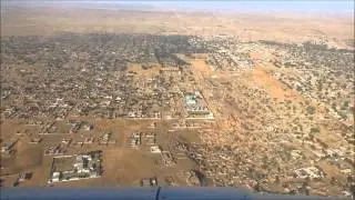 Helicopter flight out of Geneina, Darfur