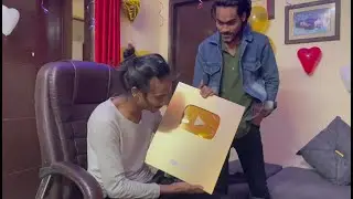 Jassi Sona Surprise Day With Golden Play Butten 😊😊