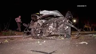 Engine Launches Out Of Car In Horrific Crash | Valencia