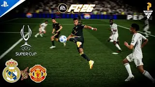 FC 26 PS5 | Real Madrid vs Man Utd ft Football Legends | UEFA Super Cup Final 🏆 #fc26 #ps5 #football